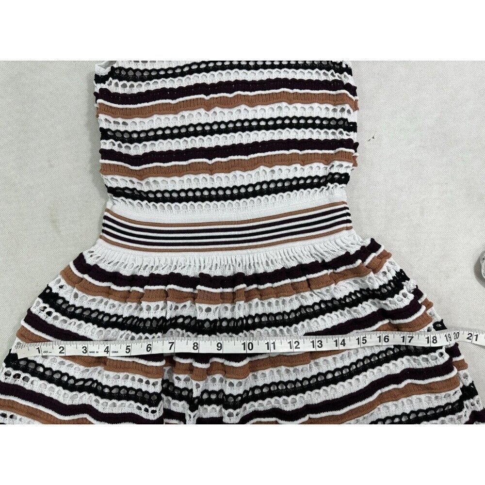 Sandro Paris Rayke Brique Knit Mini Fit And Flare Dress Women’s M READ - Picture 11 of 12